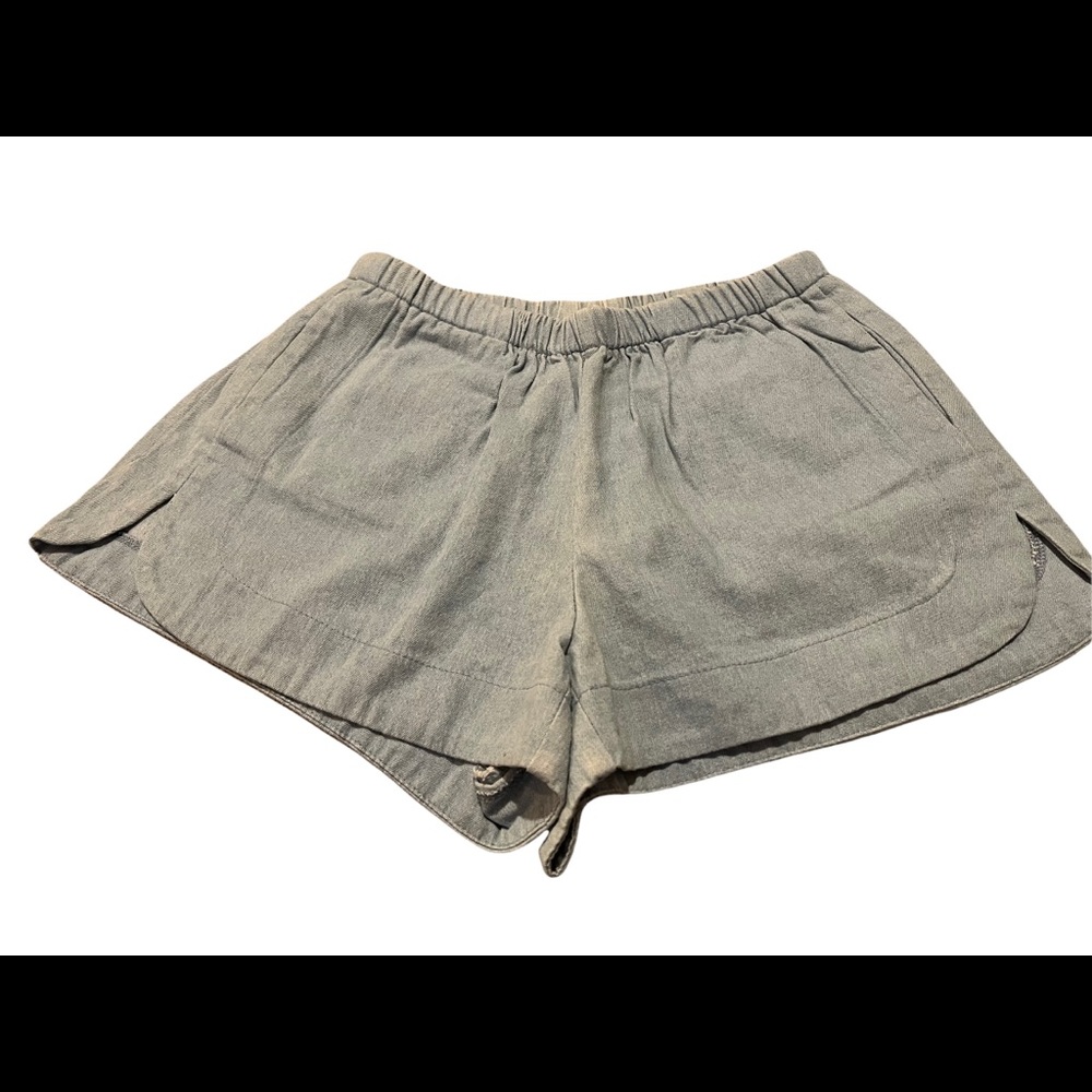Brandy Melville Blue Chambray Elastic Waist Womens Shorts Size OS